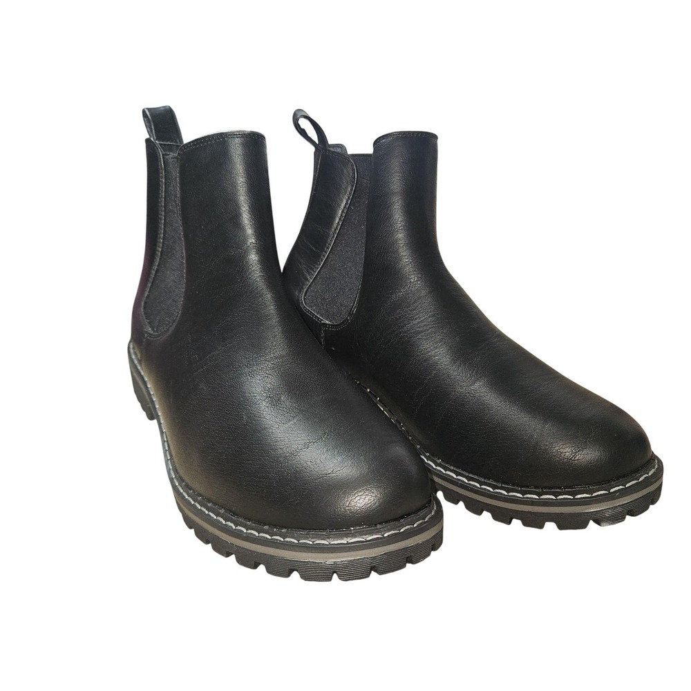 Corkys Chelsea Cider Sippin Boots Women 10 Black Lug Sole Slip On Preppy Trendy